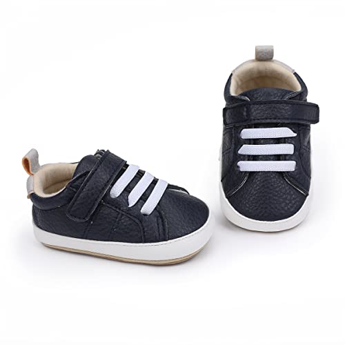 Image of E-FAK Baby Shoes Boys Girls Infant Sneakers Non-Slip Rubber Sole Toddler Crib First Walker Shoes
