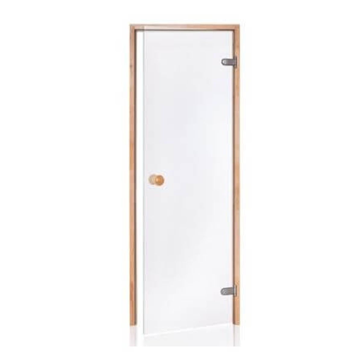 Porte de Sauna en Verre sécurite 8 mm Cadre en pin 60 x 190 Transparente