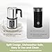 Gevi Hot Chocolate Maker with 5 in 1 Milk Frother and Steamer, Professional Milk Steamer, 17 oz/3.5 oz, Stainless Steel, Hot and Cold Milk Frother for Latte, Macchiato, Cappuccino and Hot Chocolate