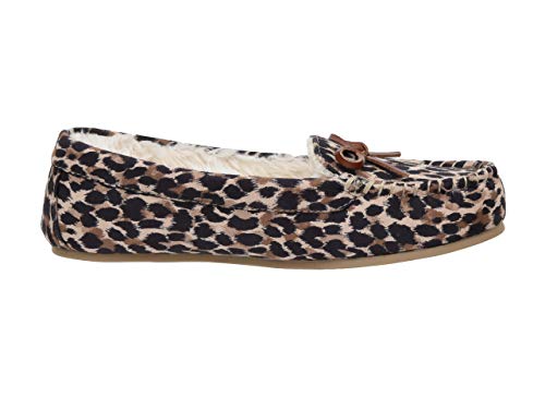 Cushionaire Women's Sabina Moccasin Slipper +Memory Foam , Brown 8.53