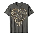 Girl Horse-Shirt Live Love And Ride Women Cowgirl Equestrian T-Shirt