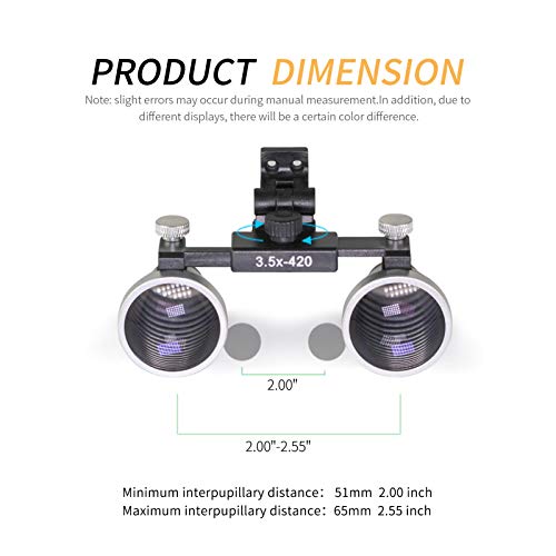 Image of Dental Binocular Loupes 3.5 x 429mm Magnifier (Black)