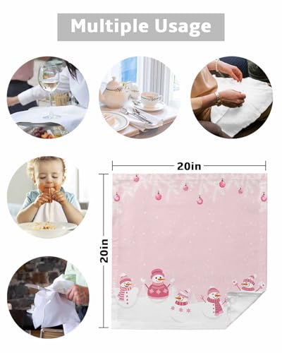 Servilletas de Tela Navideñas 20x20 Pulgadas Set x4 miniatura 7