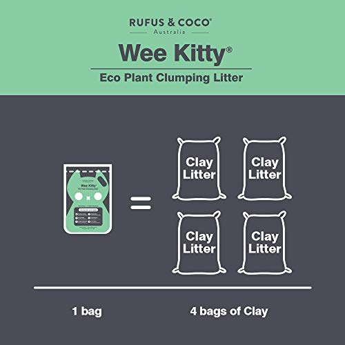 Rufus & Coco Wee Kitty Eco Plant Tofu Cat Litter | Natural Flushable Clumping Cat Litter | Low Tracking Biodegradable Soy Pellets | Super Absorbent Soy Bean Fibres (Wee Kitty Eco Plant, 8.8lbs) - Thumbnail 5