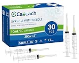 Careach 30 Packs 10mL Syringe with Needle 20 Gauge 1.5inch, Scientific Labs, Measuring and Refilling Inks
