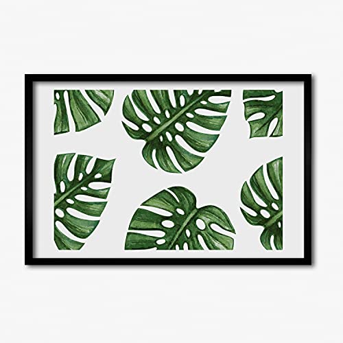 Cadre en bois décoratif Tulup Monstera 60x40 cm finition de qualité supérieure