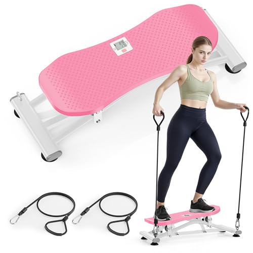 RYGEO Balance Board with Resistance Bands, Versatile Rocking Stepper, Wobble