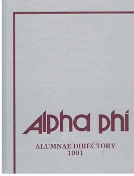 Hardcover ALPHA PHI Alumnae Directory 1991 Book