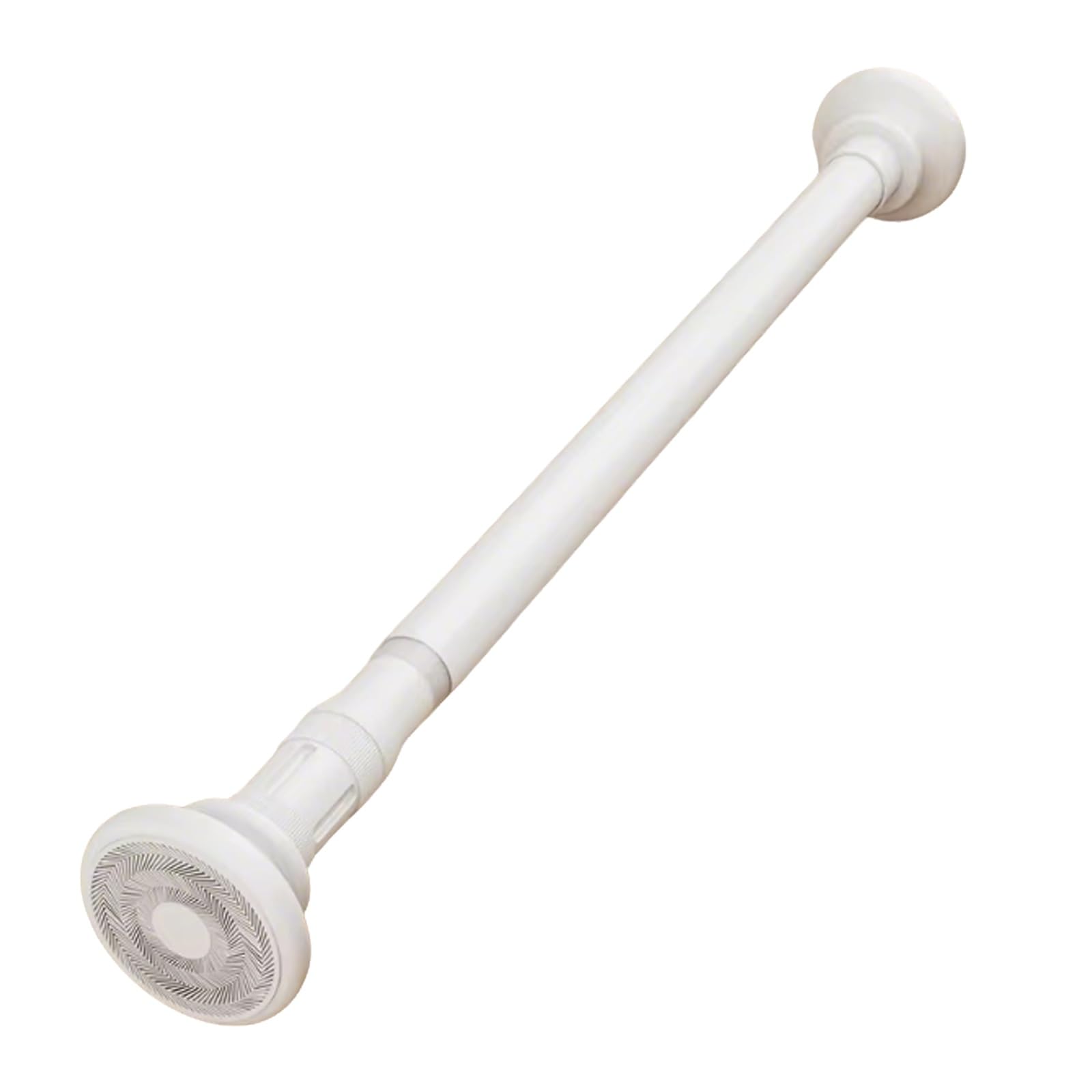 Barra de tensión ajustable, barra de cortina de ducha extensible para baño, puertas y armarios, 125-200 cm, decoración elegante del hogar, fácil instalación, acabado blanco