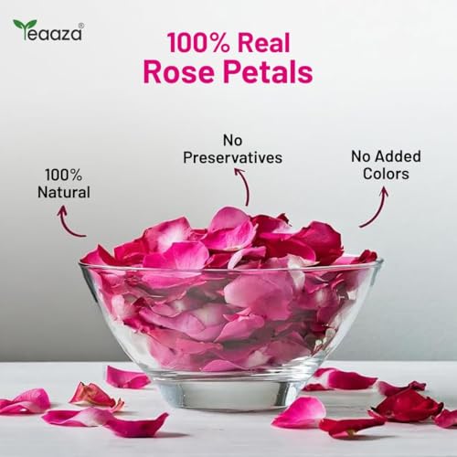 Image of Teaaza Rose tea | 100 Grams-100 Cups| Skin Glow Tea |Detox Tea - Vitamin - C Rich - Rose Flower Tea| Dried Rose Petals Tea