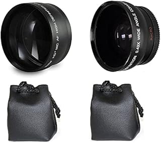HD Telephoto & Wide Angle Lens for Samsung NX500 NX3300 EV-NX500 (for 20-50mm) (40.5mm Compatible)