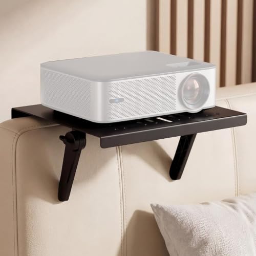 Image of ZORBES Metal Projector Stand Wall Mount No-Drill Ventilated Adjustable
