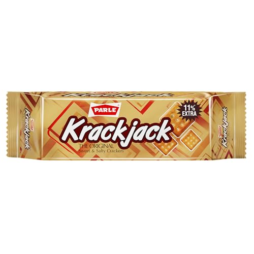Image of Parle Krack Jack Biscuit, 69.3g /44.1g /56.7 / 75.6Gm(Weight May Vary)
