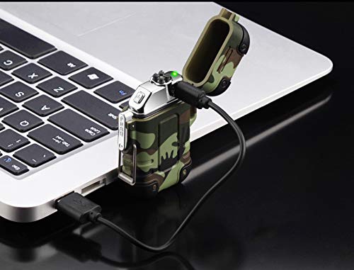 Encendedor Eléctrico USB Plasma Resistente al Agua Rojo miniatura 2