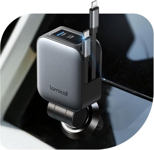 Lamicall 4 IN 1 Zigarettenanzünder USB C Auto Ladegerät Schnellladegerät – Ansicht 1