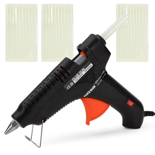 Pistola Colla a Caldo 100W - Precisione, Affidabilità e Praticità per i Progetti di Fai da Te con 30 stick da 20 cm di colla inclusi