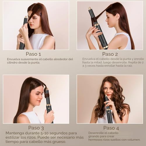 Secador 5 en 1 para cabello dañado que busca secado sin calor extremo 4
