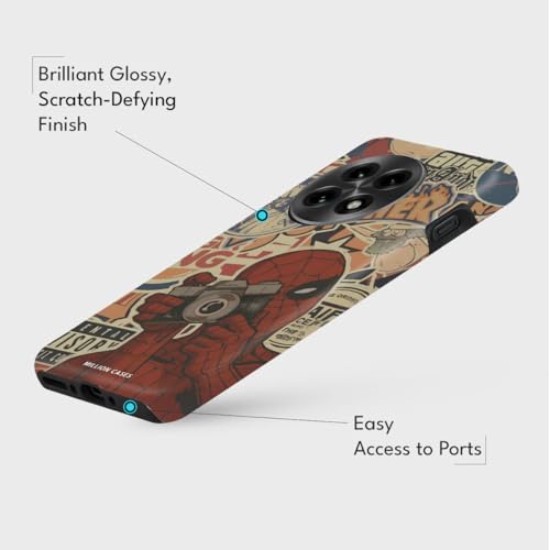 Image of MILLION CASES Back Cover Case for OnePlus 12 Scratch Resistant Anti-Slip Polycarbonate Shockproof Protective Durable Comic Spy Crystal Case for Men & Boys