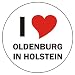 Produktbild INDIGOS UG I Love Oldenburg IN Holstein Laptopaufkleber Laptopskin 210x210 mm rund