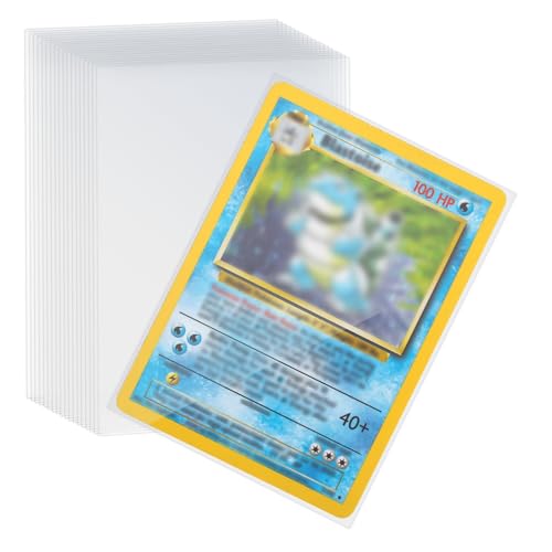 100PCS Pochette Carte, 0.1MM Transparentes Protège Carte Pour Cartes Pokémon, Cartes de Change, Yu-Gi-Oh, Magic(66 x 92 MM)