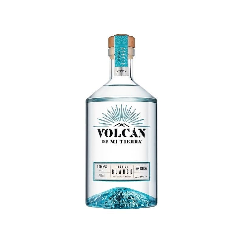 Tequila Volcán Blanco 40% Vol – Tequila joven, puro y fresco, ideal para cócteles y consumo directo con sabor auténtico de agave mexicano