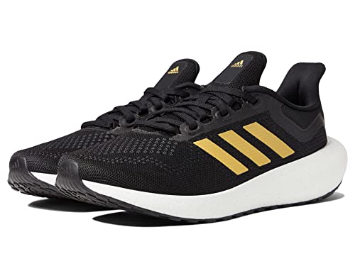 Image of adidas Women's Pureboost 22 Running Shoe, Black/Gold Metallic/Carbon, 4 UK