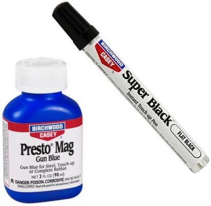 Flat Black Touch-up Paint Pen Plus Presto Blue Touch-up for Gun or Any Painted Metal Project Plus 5 Free Cotton Swabs