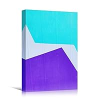 Canvas Wall Art Geometrical Patterns Abstract Colorful Geometric Hallway Minimalist Mixed Media Multicolor Patterns - 12x18 inches