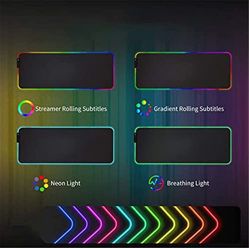 Mouse Pads Rgb Destiny 2 Anime Mouse Pad Gamer Desk Rug Mice Keyboards Computer Peripherals Office Pc Gaming Accessories Anti Slip Rubber Base With 14 Lighting Modes 300X800Mm #TOP2