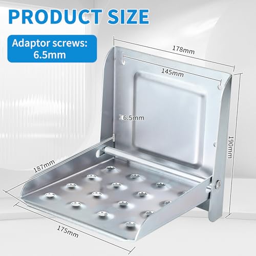 SWAWIS 2 Stück Klapptritt bis 150 KG LKW Trittstufe Klappbar Klapptritt Verzinktes Stahlblech Trittstufe für Zubehör Van Wohnwagen Wohnmobile Anhänger Steighilfe Aufstiegshilfe