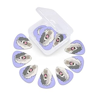 Old English Sheepdog Lot de 12 médiators fins et épais pour guitares acoustiques électriques et basses - Les Beatles, Paul McCartney, John Lennon, RIngo Starr, George Harrison Old English Sheepdog Lot de 12 médiators fins et épais pour guitares acoustiques électriques et basses – Image 6