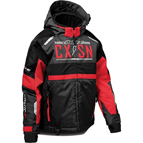 Castle X Youth Strike Jacket in Red/Charcoal/Black, Size Medium
