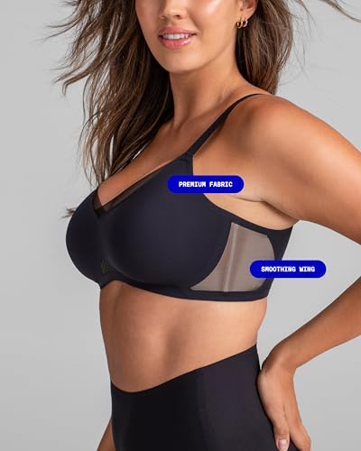 Image of HONEYLOVE Bras for Women - Crossover Bra with No Underwire - Comfortable Wireless Support