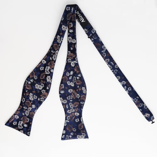 Image of Alizeal Mens 2pcs Floral Bow Tie Set