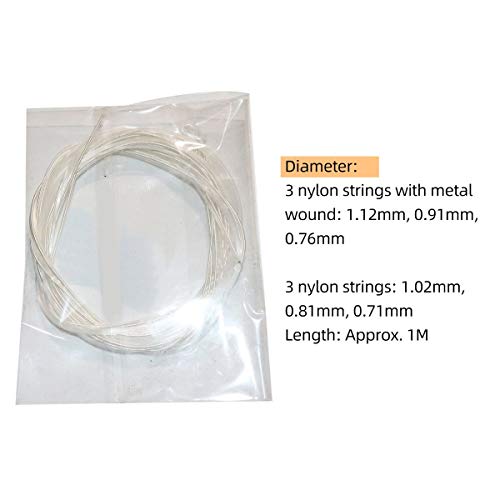 Greatangle Jeu de cordes en nylon clair et argenté pour guitare classique classique 1M 1-6 EBGDAE, Guitarra Bass Parts… - Les Beatles, Paul McCartney, John Lennon, RIngo Starr, George Harrison Greatangle Jeu de cordes en nylon clair et argenté pour guitare classique classique 1M 1-6 EBGDAE, Guitarra Bass Parts… – Image 3