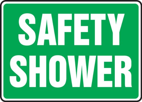 Panneau Safety Shower Accuform MFSD571XP anti-corrosion pour éviter le manque de visibilité