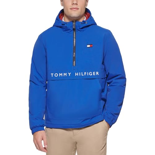 Image of Tommy Hilfiger Adaptive Men's Performance Fleece Lined Hooded Popover Jacket