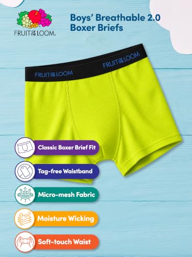 Image of Fruit of the Loom boys And Toddler Boxer Briefs, Tag Free & Breathable Underwear, Assorted Color Multipacks