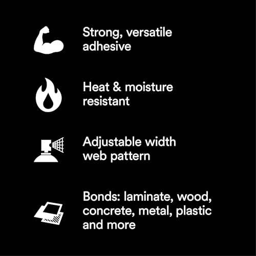 Image of 3M Hi-Strength 90 Spray Adhesive, Permanent, Bonds Laminate, Wood, Concrete, Metal, Plastic, Clear Glue, Net Wt 12.23 oz
