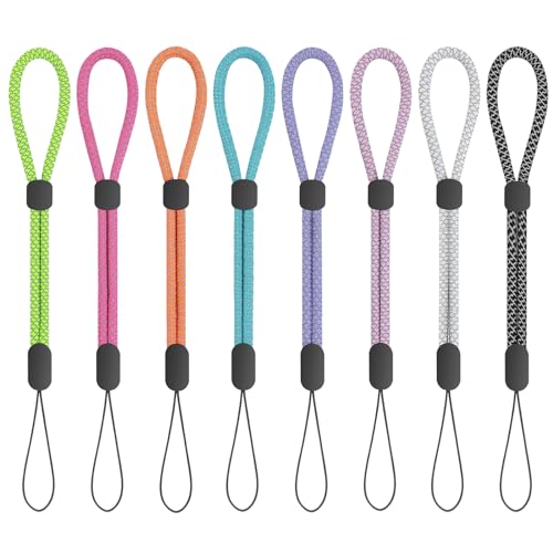 FgofhFu Phone Hand Wrist Strap Lanyard, Reflective Adjustable Nylon Colorful Camara Lanyard Wrist Strap for Mobile Phone, Camara, USB Flash Drive, ID Name Tag Badge