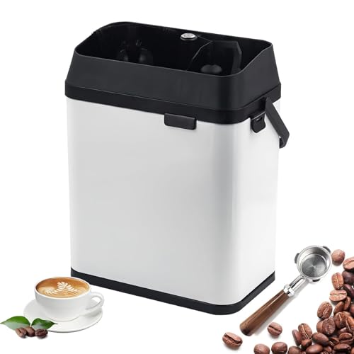 RoyceBee Machine de Nettoyage Automatique du Marc de Café, Nettoyeur de PoignéE de Marc de Café éLectrique, pour Porte-Filtre 58mm, Usage Café Pro, Maison et Commerce White