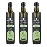 PLANETA HUERTO | Pack 3× Aceite de Oliva Virgen Extra Cosecha Temprana Verde Sin Filtrar 500 ml – Aceite Selección Gourmet, Sabor Intenso y Alta Concentración en Antioxidantes