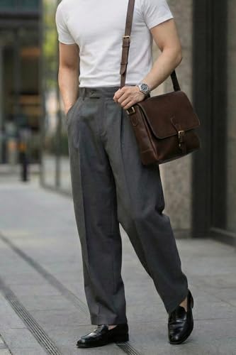 Image of Veirdo Men's Korean Style Pants with Modern Slim Fit Design, Comfortable Fabric, Casual & Smart Look, Perfect for Office and Outings (Sizes S to 2XL)