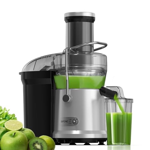 SiFENE Centrifugal Juicer Machine, Rapid 800W Juice Extractor, Large 3.2'' Feed Chute for Whole Fruit & Veg Juicing, Easy to Clean, Powerful Motor for Fast Juicing
