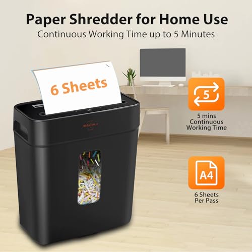 Image of vidateco 5 Sheet Paper Shredder for Home