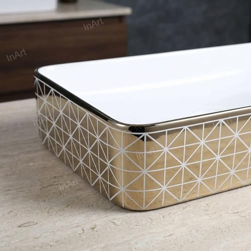 Image of InArt Wash Basin, Gold, Glossy Finish