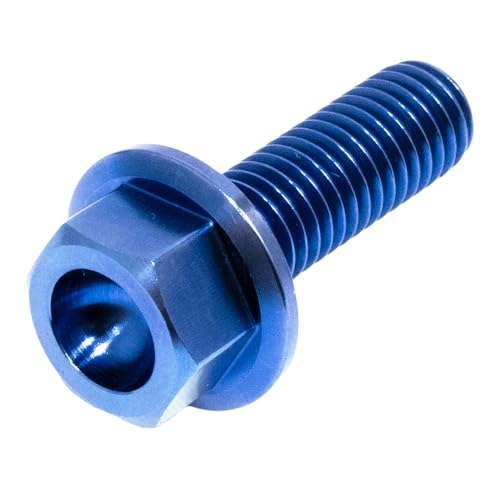 64チタン フランジボルト M8×25 P1.25 全ネジ ブルー チタンボルト フロントキャリパー ニッシン NISSIN カスタム ボルト 自転車