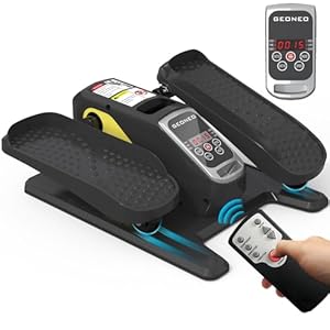 Under Desk Elliptical Machine, Electric Ellipse Leg Exerciser for Senior, Quiet and Compact Electric Seated Pedal Exerciser for Home with Display Monitor, Remote Control and 12 Adjustable Speeds