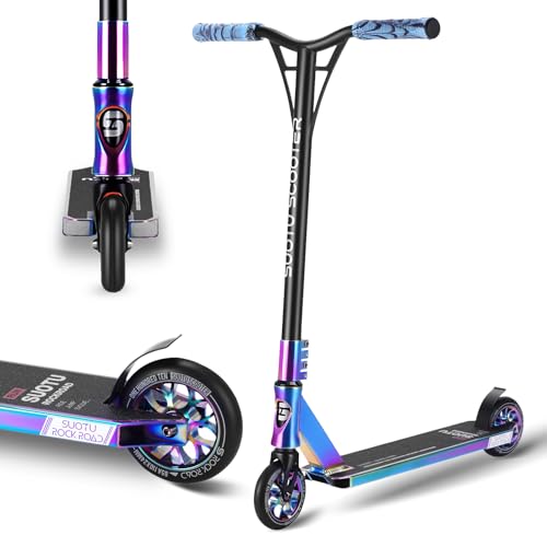 SUOTU Trottinette Freestyle, Direction à 360°, Stunt Scooter avec Roues en PU 85A 110 mm, Trotinette pour Enfants Adolescent Adultes, Capacité de Charge:...