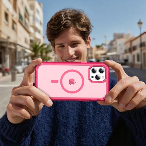 jaroco Magnetic for iPhone 12 Pro Max Case, [Compatible with MagSafe][Military Grade Drop Protection][Heavy Duty Protection][Non-Slip][Shockproof] 2-Layer Durable Bumper Phone Case 6.7''-Rose by jaroco - Image 6
